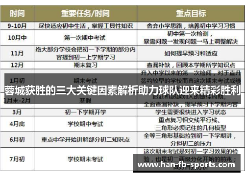 蓉城获胜的三大关键因素解析助力球队迎来精彩胜利